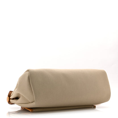 Hermes Toile Militaire Vache Hunter Laque Herbag Zip Retourne PM 31 Beton Naturel Sable Nata 5 of 12