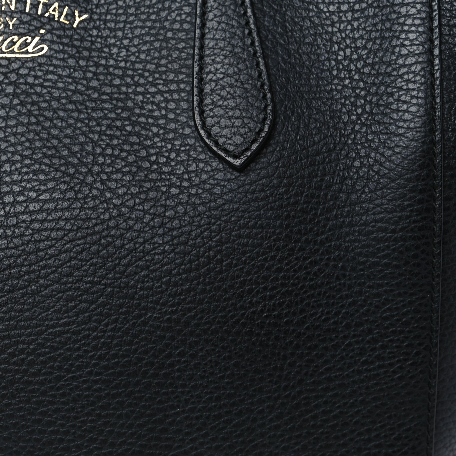 Gucci Pebbled Calfskin Small Swing Tote Black 12 of 12