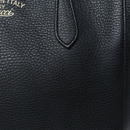 Gucci Pebbled Calfskin Small Swing Tote Black 12 of 12