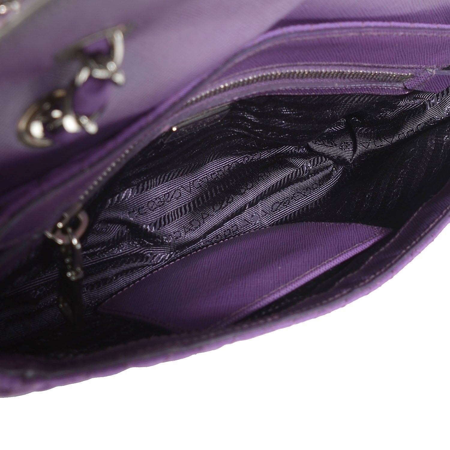 Prada Nylon Tessuto Impuntu Quilted Flap Anemone 5 of 10