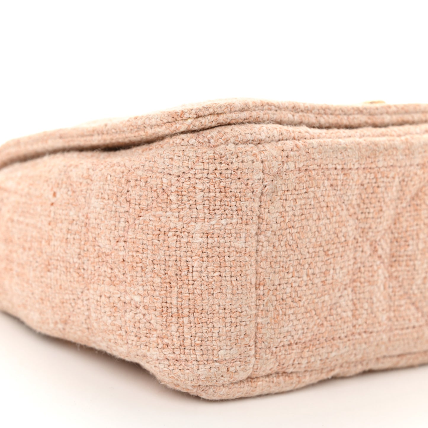 Linen Macrocannage Small Caro Bag Rose