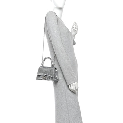 Balenciaga Sequin Hourglass Top Handle Bag XS Silver 2 of 11