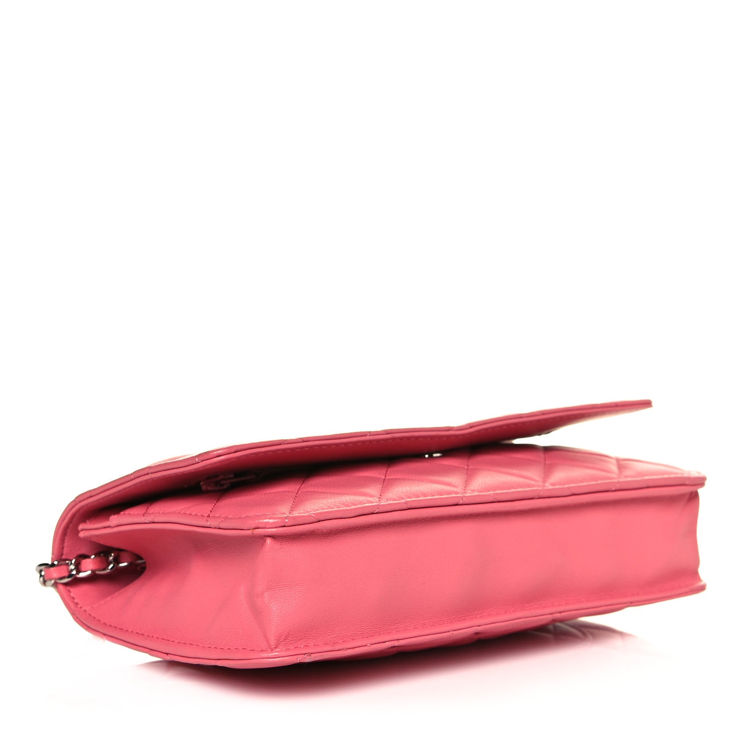 Chanel Lambskin Quilted Wallet On Chain WOC Pink 3 of 15