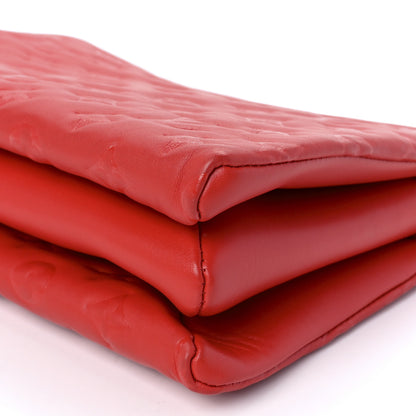 Louis Vuitton Lambskin Embossed Monogram Coussin PM Red 10 of 11