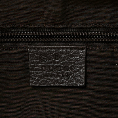 Gucci Monogram Dollar Calfskin Boston Duffle Bag Beige Ebony Testa di Moro Marrone Scuro 5 of 9