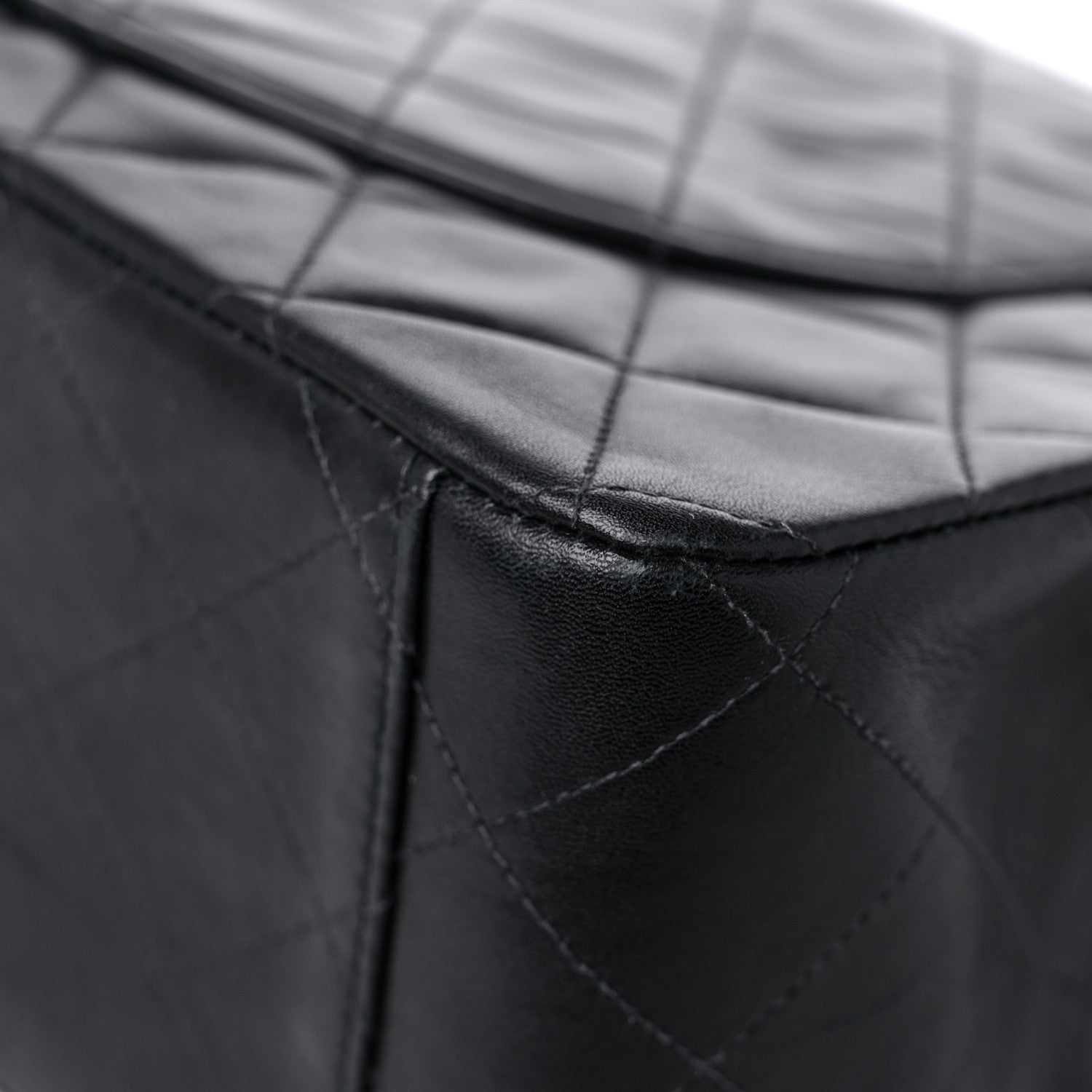 Chanel Lambskin Quilted XL Jumbo Single Flap Black 12 of 16