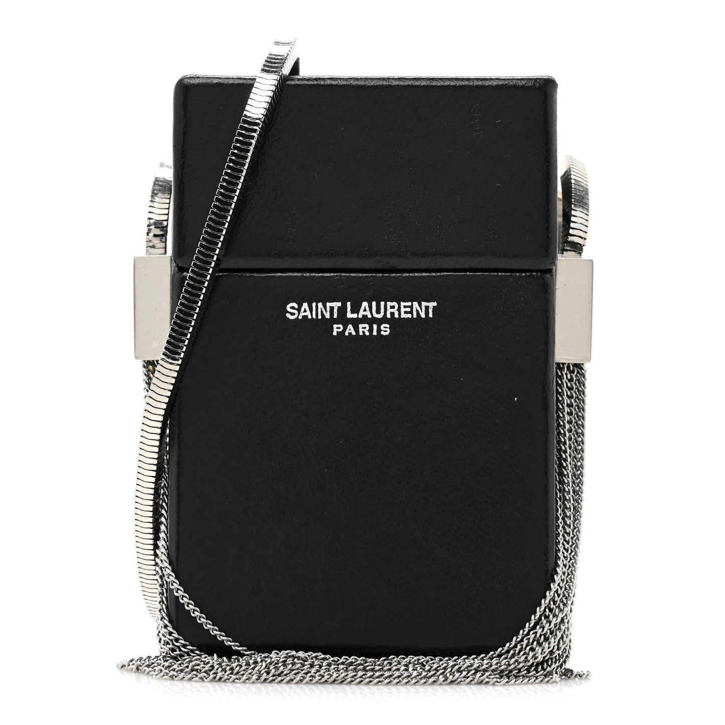 Lambskin Smoking Box Crossbody Black