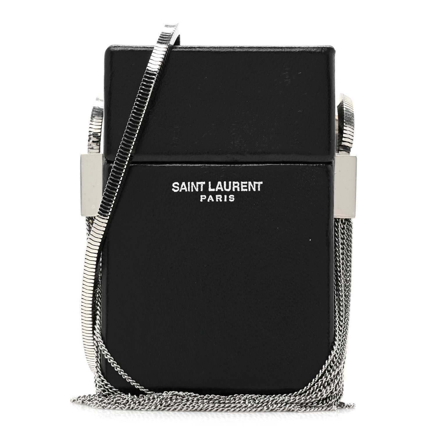 Saint Laurent Lambskin Smoking Box Crossbody Black 1 of 10
