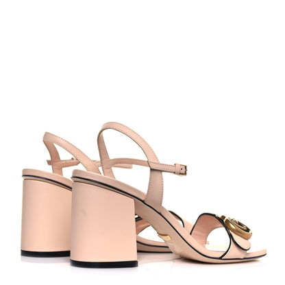 Gucci Lifford Calfskin GG Marmont Ankle Wrap 75mm Sandals 37 Skin Rose 4 of 7