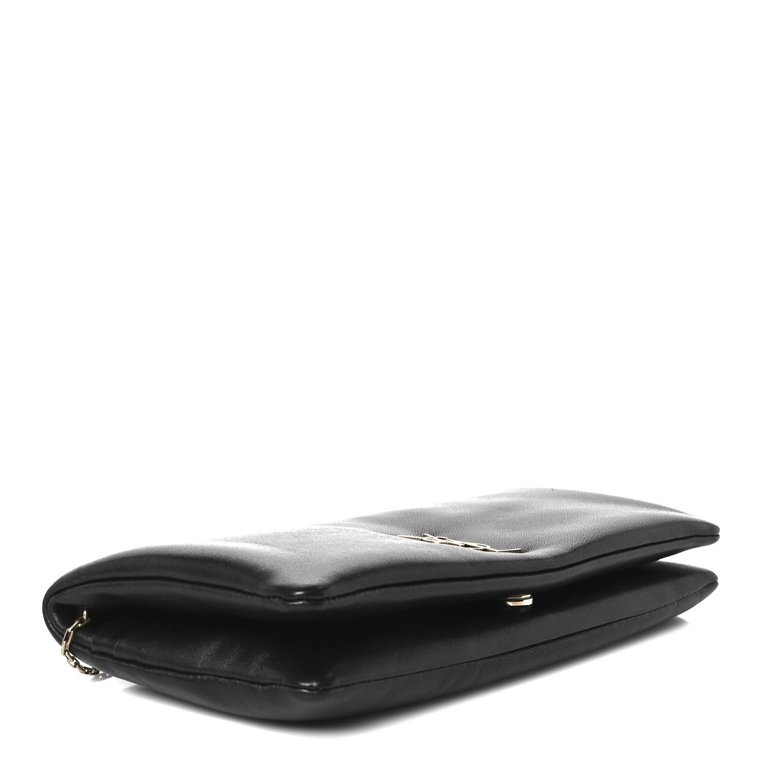 Saint Laurent Padded Lambskin Mini Calypso Wallet On Chain WOC Black 4 of 11