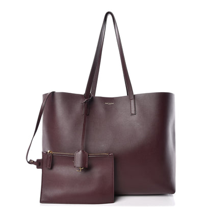 Saint Laurent Calfskin Large Shopping Tote Bordeaux 1 of 13
