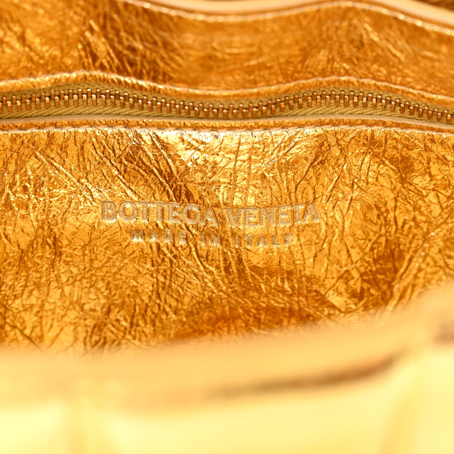 Mirror Lambskin Maxi Intreccio Padded Cassette Crossbody Bag Gold