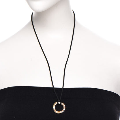 Cartier 18K Pink Yellow White Gold Trinity Cord Necklace 2 of 9