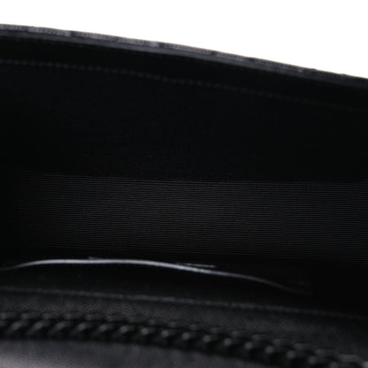 Saint Laurent Grain De Poudre Textured Mixed Matelasse Triquilt Small Monogram Monochrome Satchel Black 4 of 8
