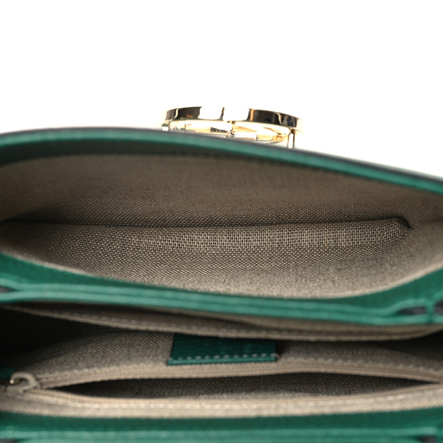 Gucci Dollar Calfskin Interlocking G Crossbody Bag Emerald 6 of 11
