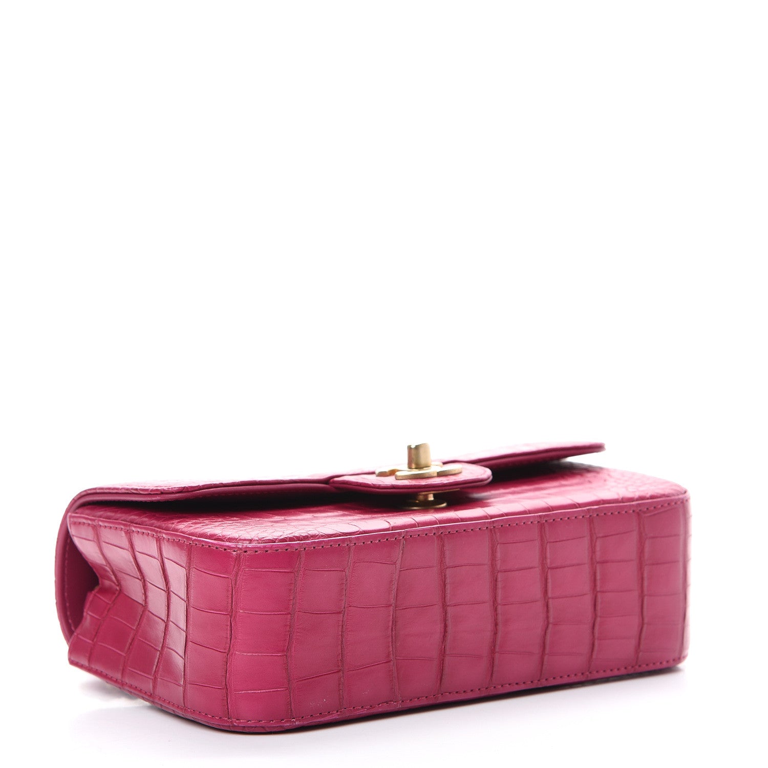 Chanel Matte Alligator Mini Flap Pink 3 of 12