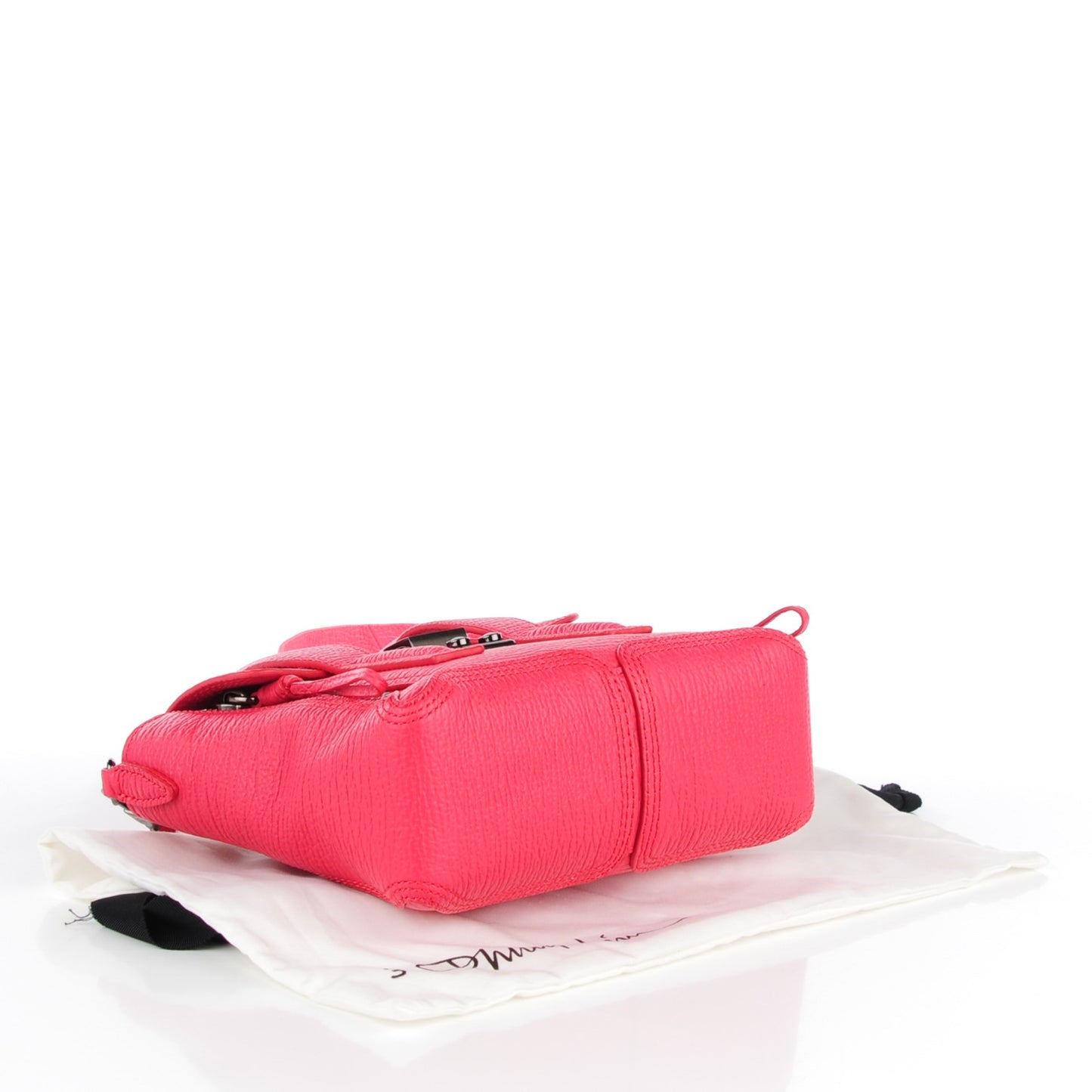 3.1 Textured Calfskin Mini Pashli Satchel Raspberry