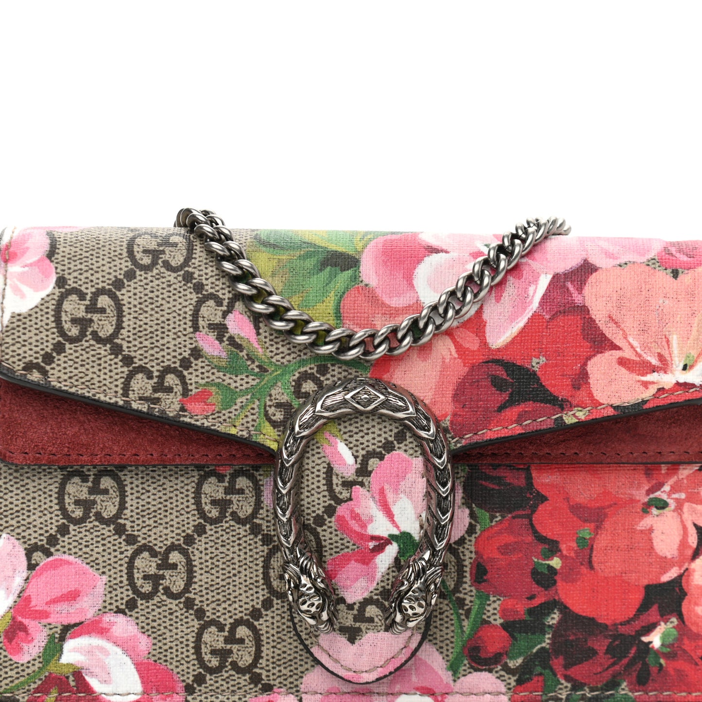 GG Supreme Monogram Blooms Super Mini Dionysus Shoulder Bag Beige Multicolor Dry Rose
