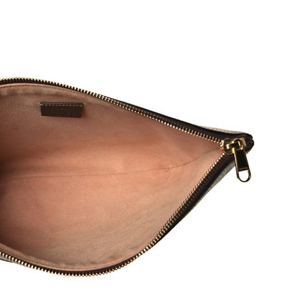 Gucci GG Supreme Monogram Large Ophidia Pouch Clutch Brown 8 of 9
