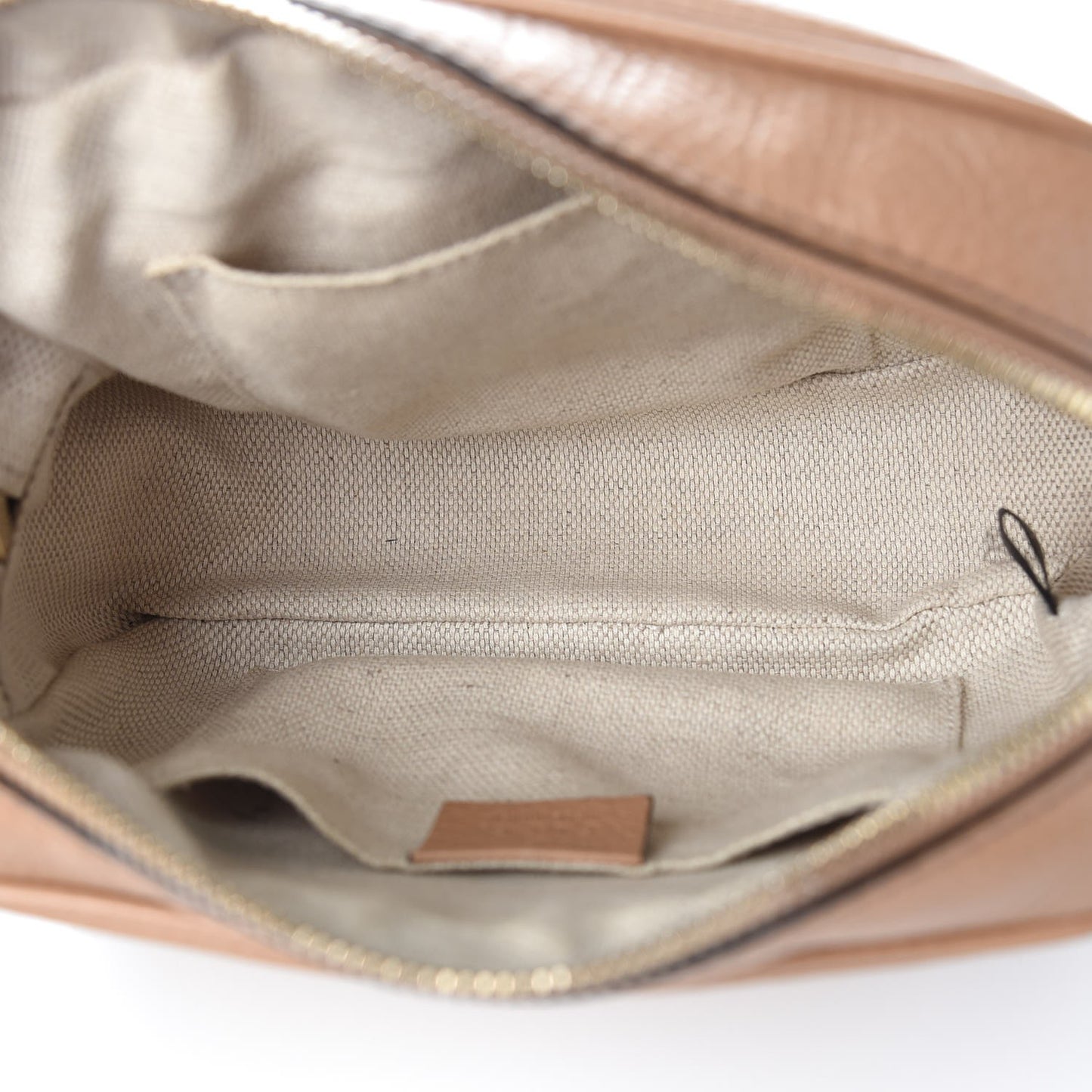 Pebbled Calfskin Small Soho Disco Bag Rose Beige