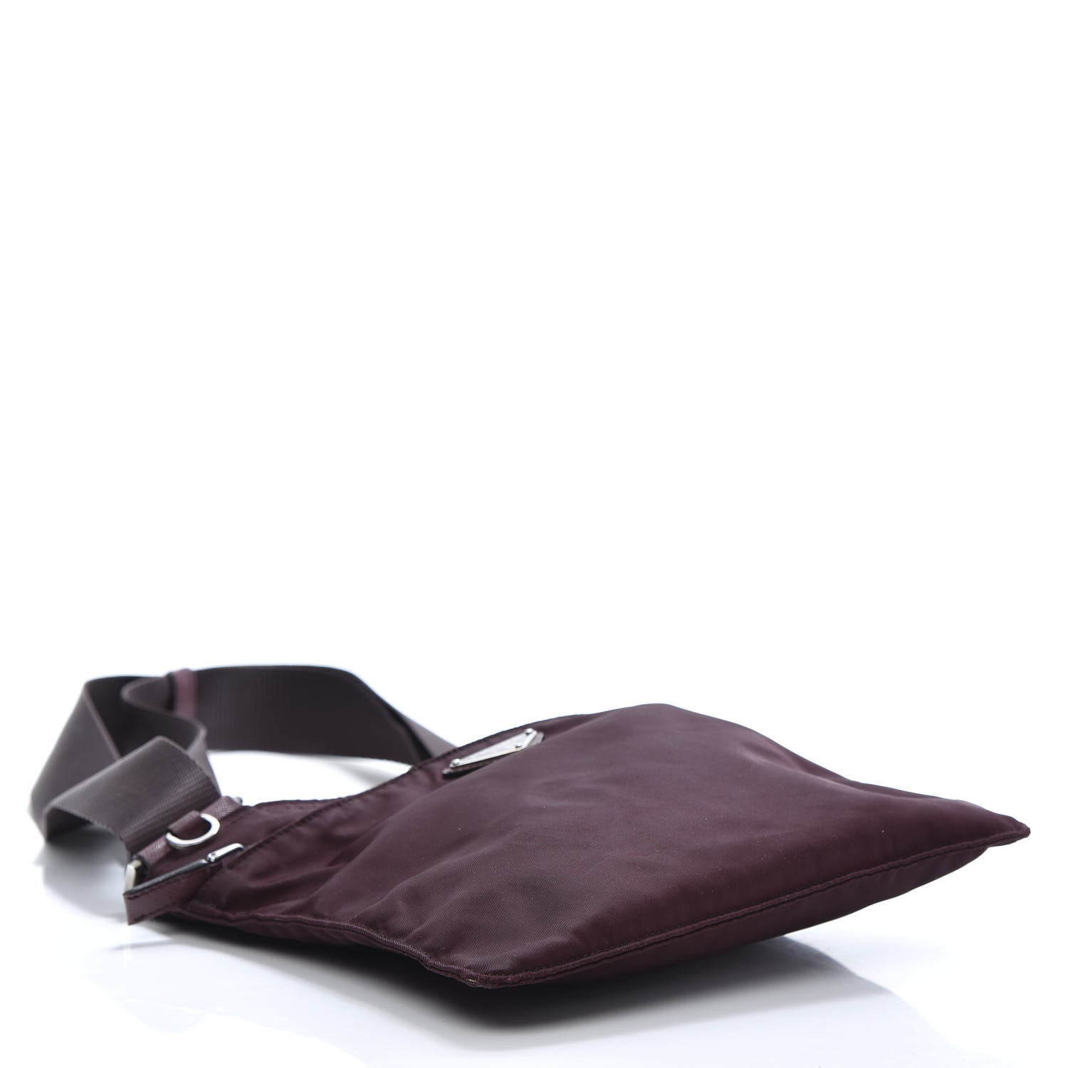 Prada Tessuto Nylon Small Flat Messenger Bag Granato 4 of 11