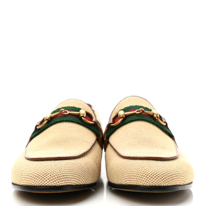 Gucci Canvas Malaga Kid Web Womens Horsebit Brixton Loafers 36.5 Sand Light Cuir 2 of 8