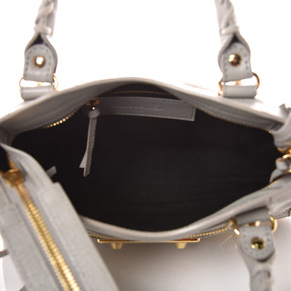 Balenciaga Chevre Gold Metallic Edge Hardware Mini City Gris Glace 5 of 9