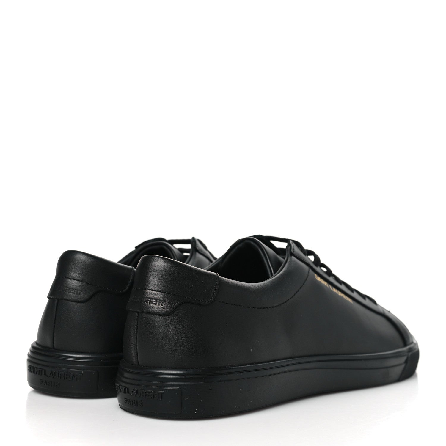 Saint Laurent Calfskin Andy Low Top Sneakers 41.5 Black 4 of 7