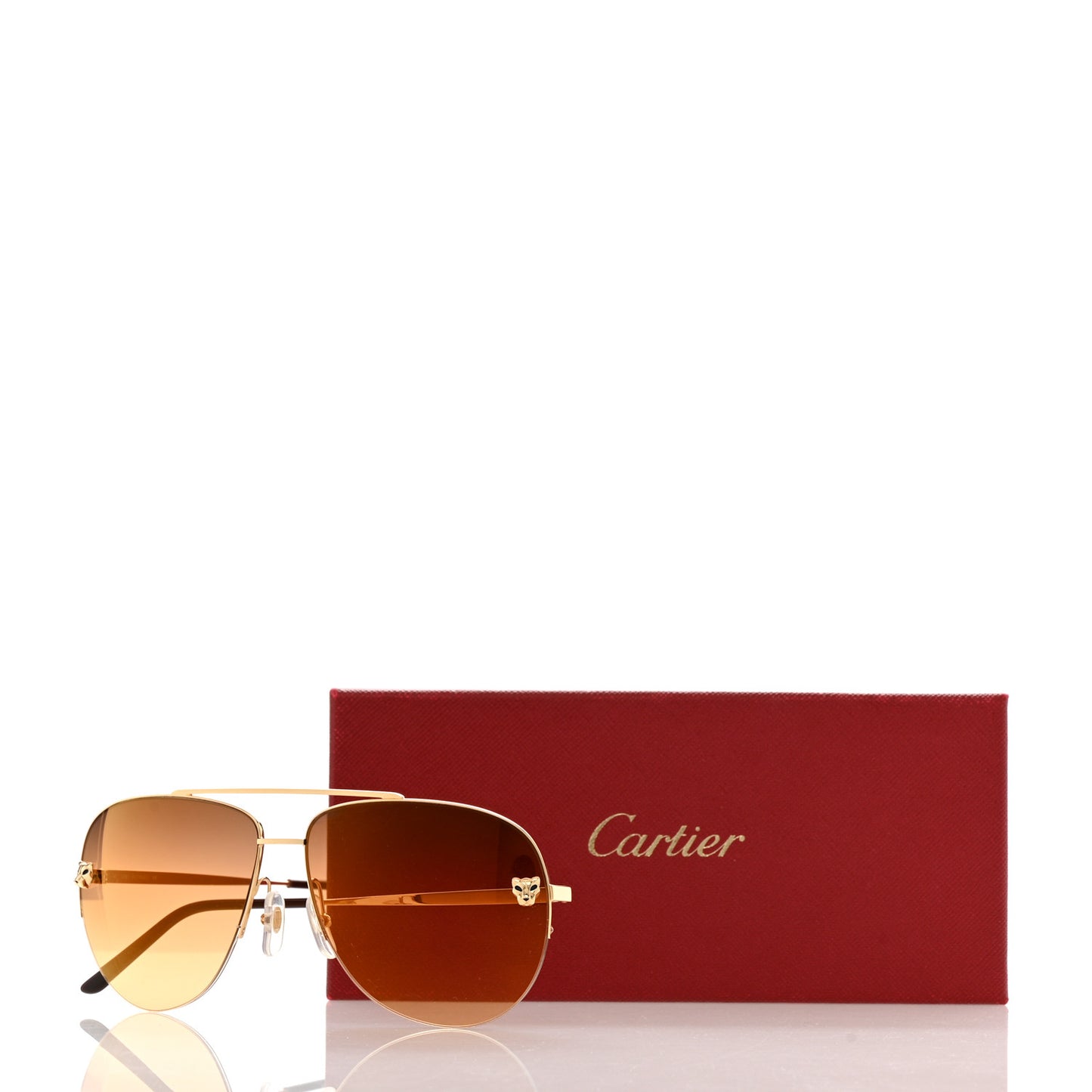 Santos de Cartier Aviator Sunglasses CT0065S Gold