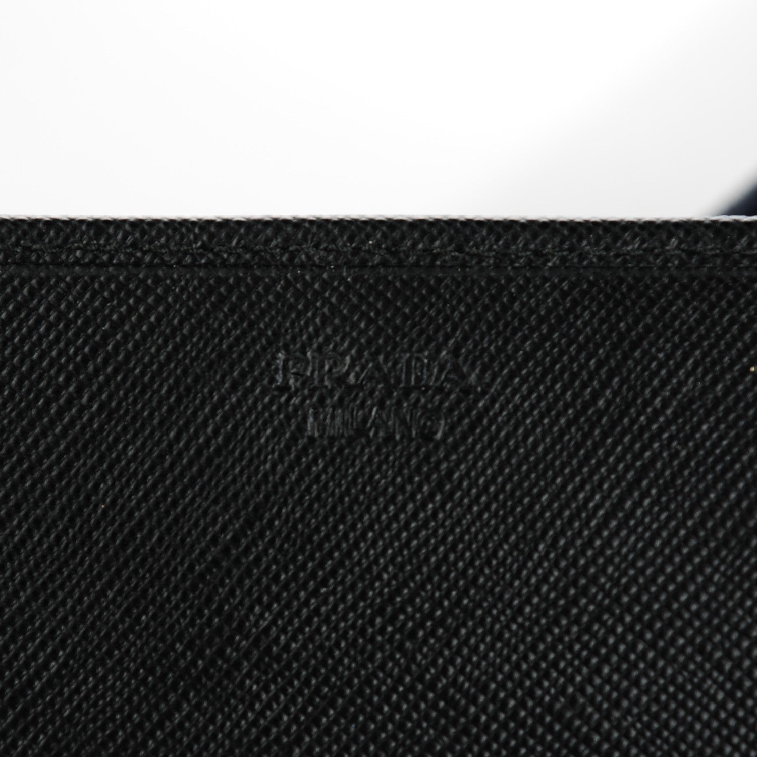 Prada Saffiano Metal Oro Chain Wallet Nero Black 5 of 8