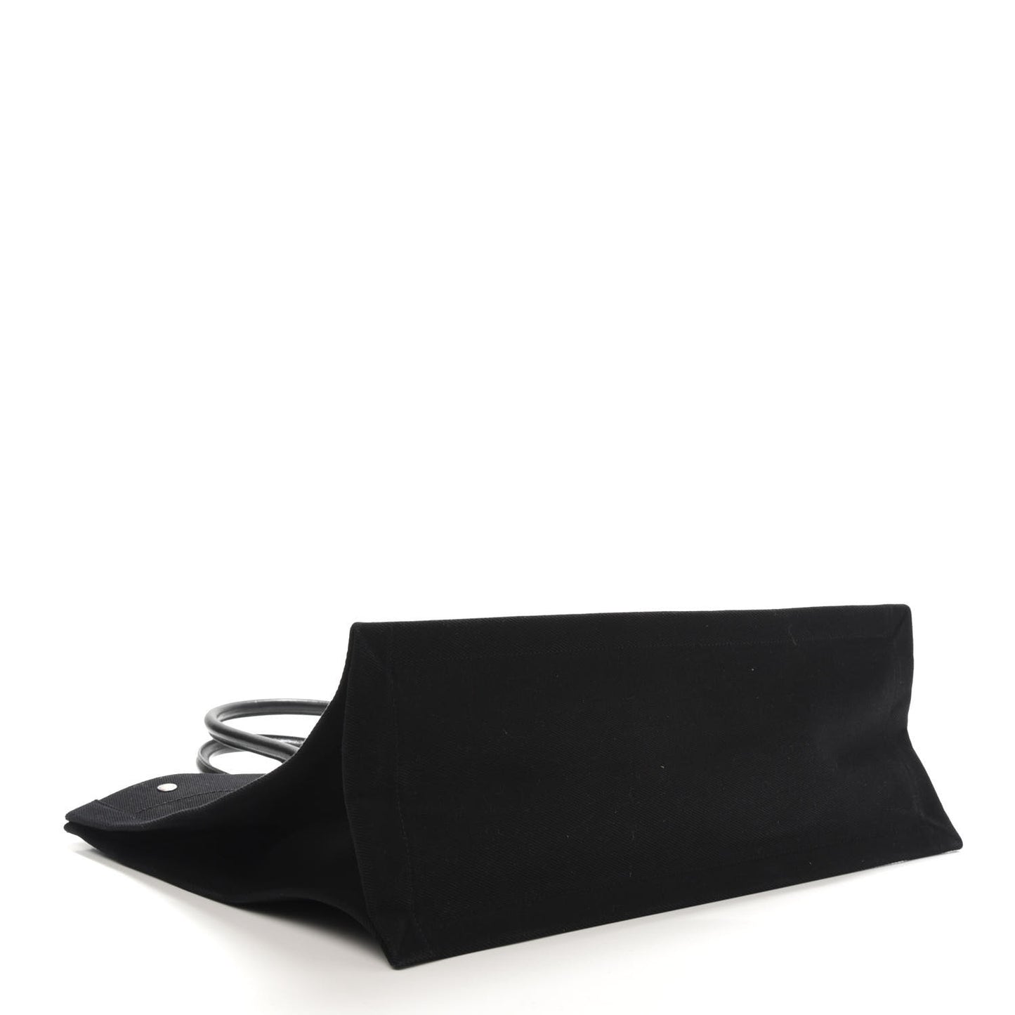 Linen Calfskin Rive Gauche Tote Black