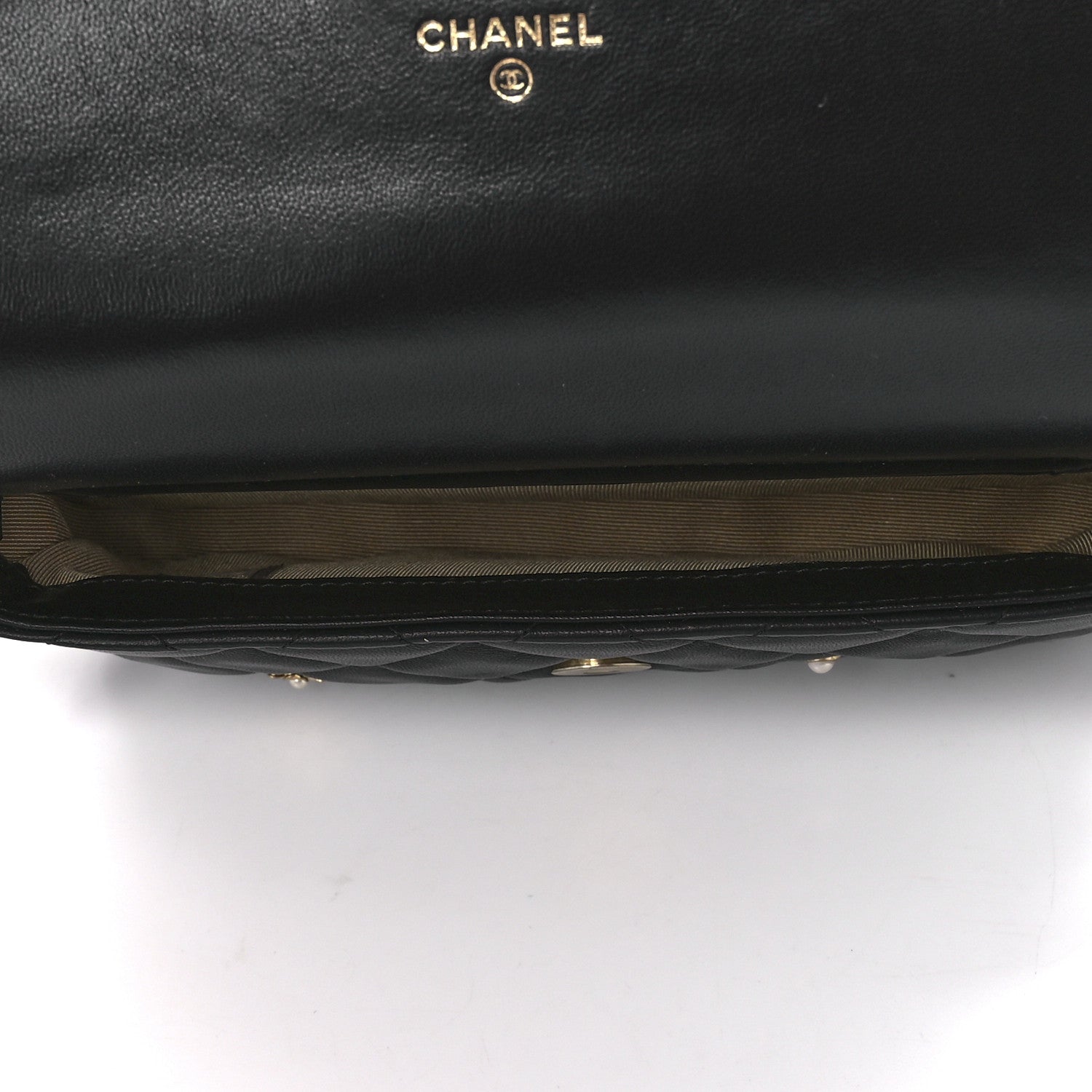 Chanel Lambskin Quilted Charm Flap Phone Holder With Chain Black 5 of 14