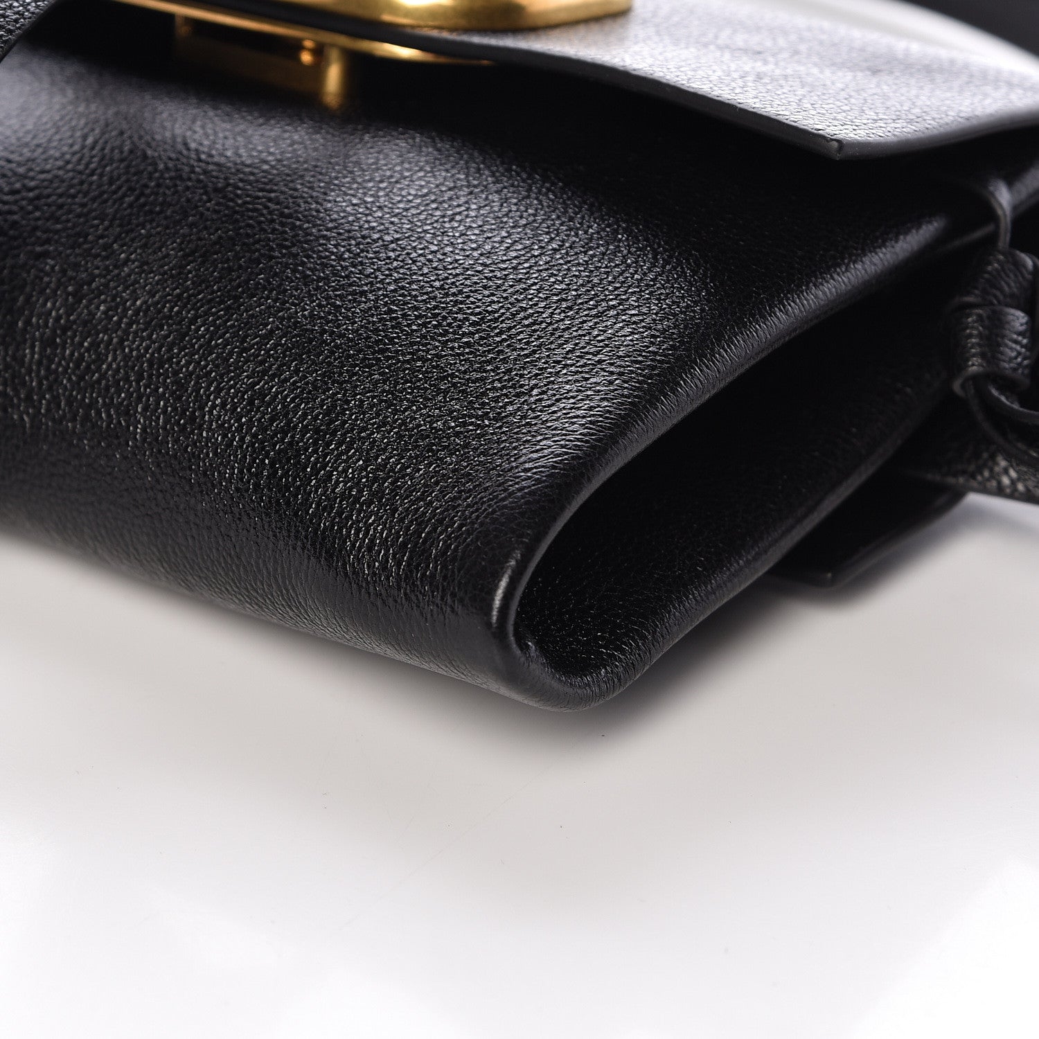 Valentino Garavani Textured Patent Calfskin VRing Belt Bag Black 9 of 9