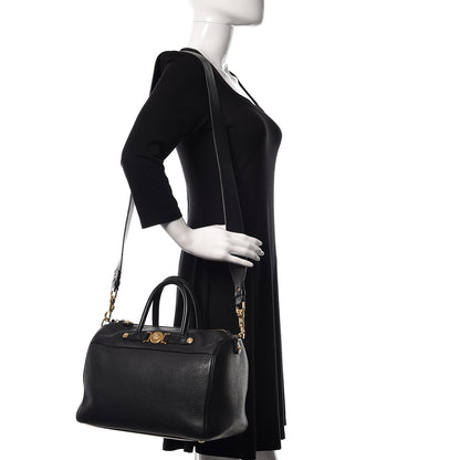 Versace Cervo Embossed Vitello Signature Duffle Bag Black 3 of 18
