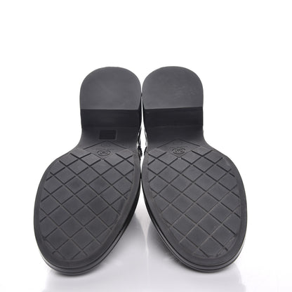 Chanel Patent CC Lace Up Oxfords 40 Black White 5 of 9