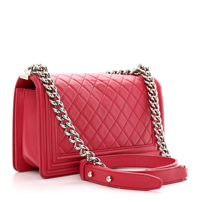 Chanel Lambskin Quilted Medium Boy Flap Pink 3 of 13