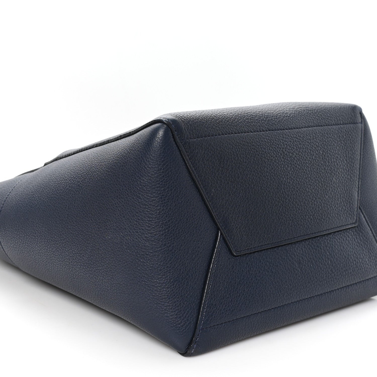Celine Soft Grained Calfskin Sangle Bucket Bag Navy Blue 7 of 10