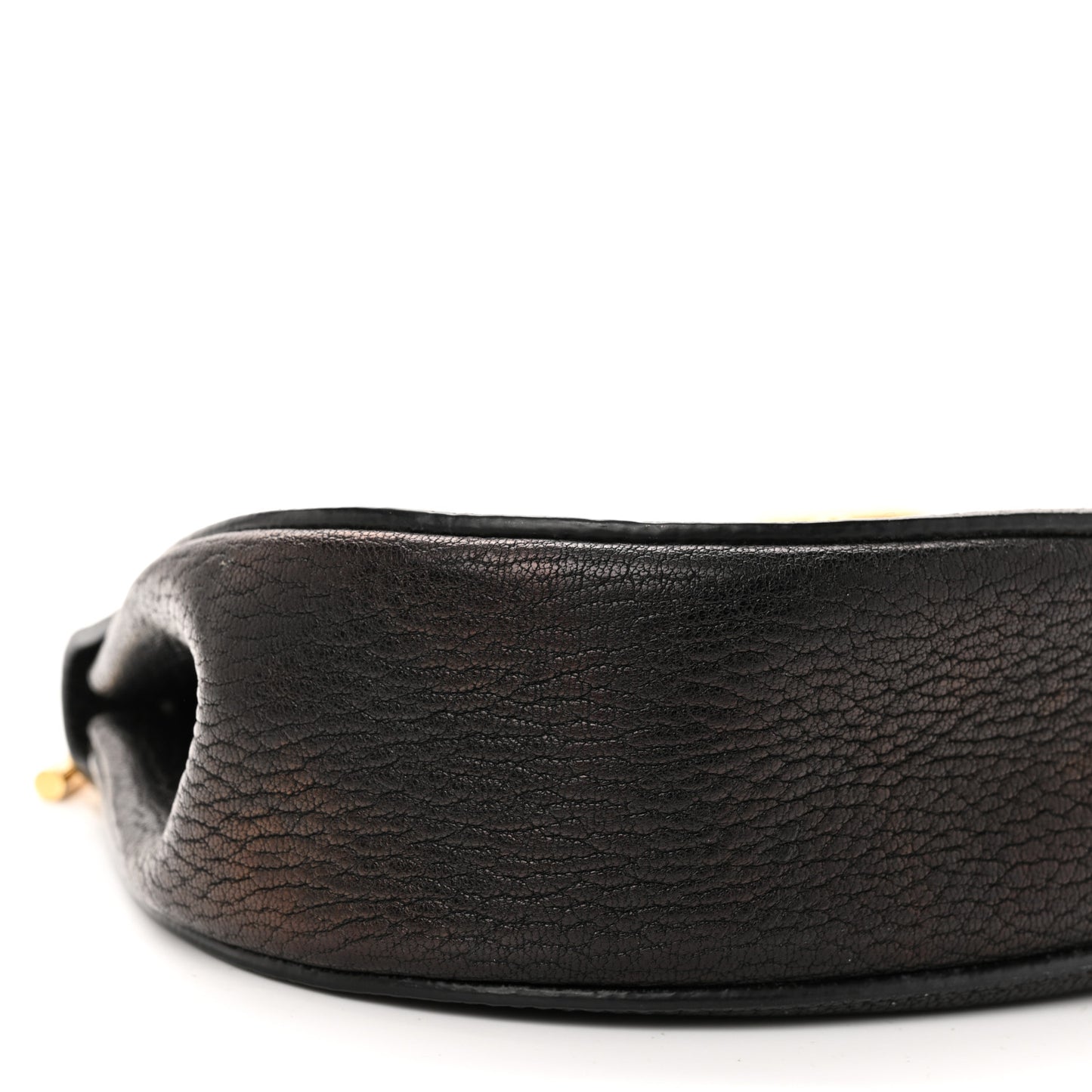 Grained Lambskin Mini Drew Shoulder Bag Black