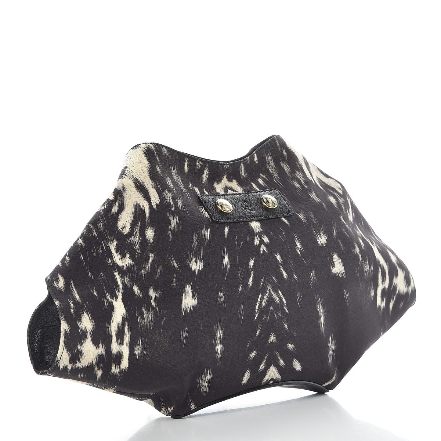 Silk Pony Print De Manta Clutch Black