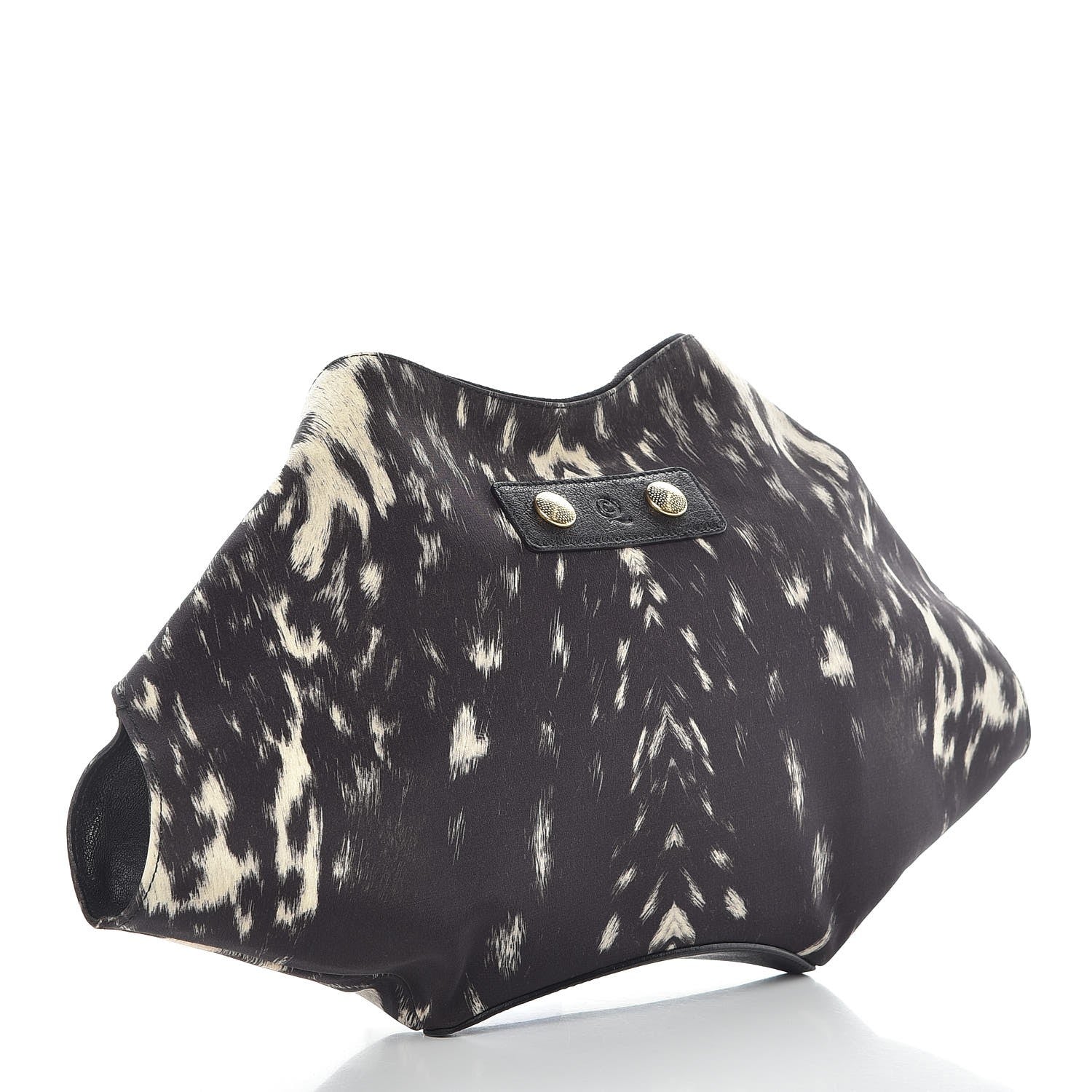 Alexander McQueen Silk Pony Print De Manta Clutch Black 3 of 9