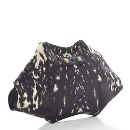 Alexander McQueen Silk Pony Print De Manta Clutch Black 3 of 9
