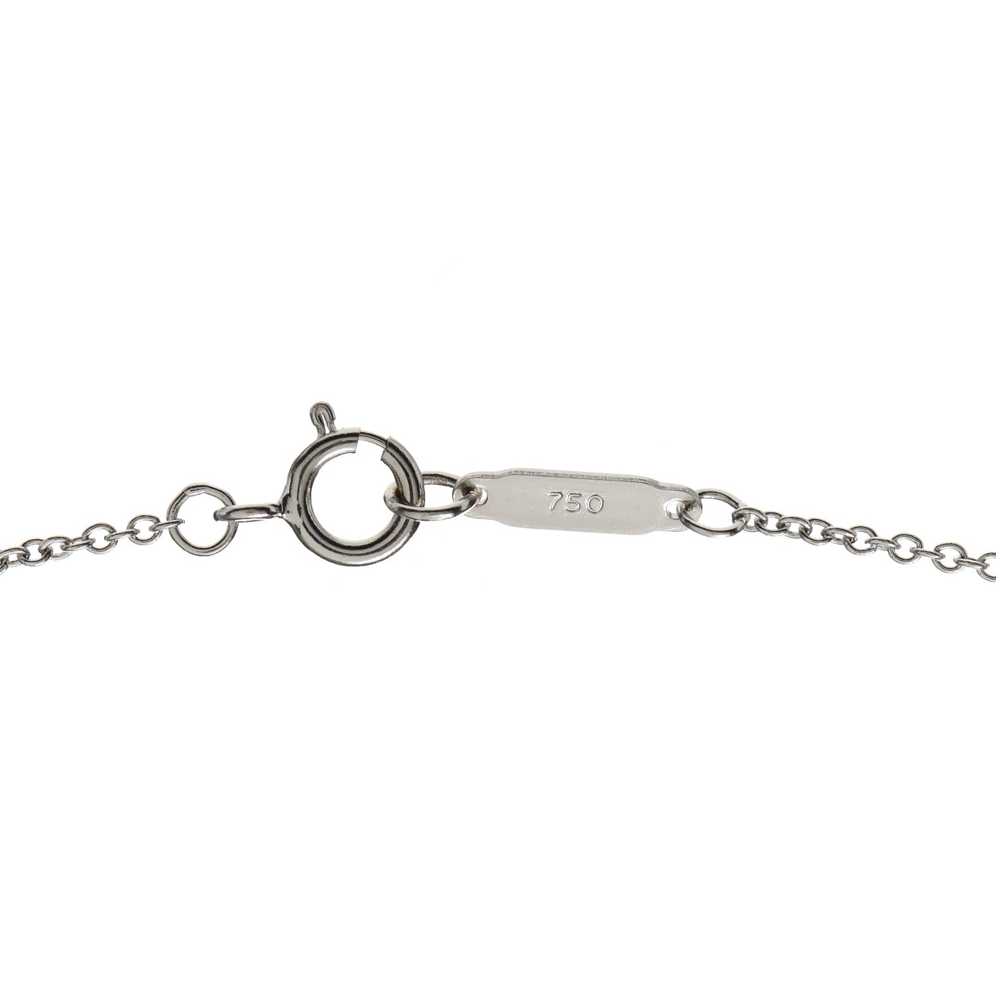 18K White Gold Diamond Akoya Pearl 7.5mm Signature Pendant Necklace