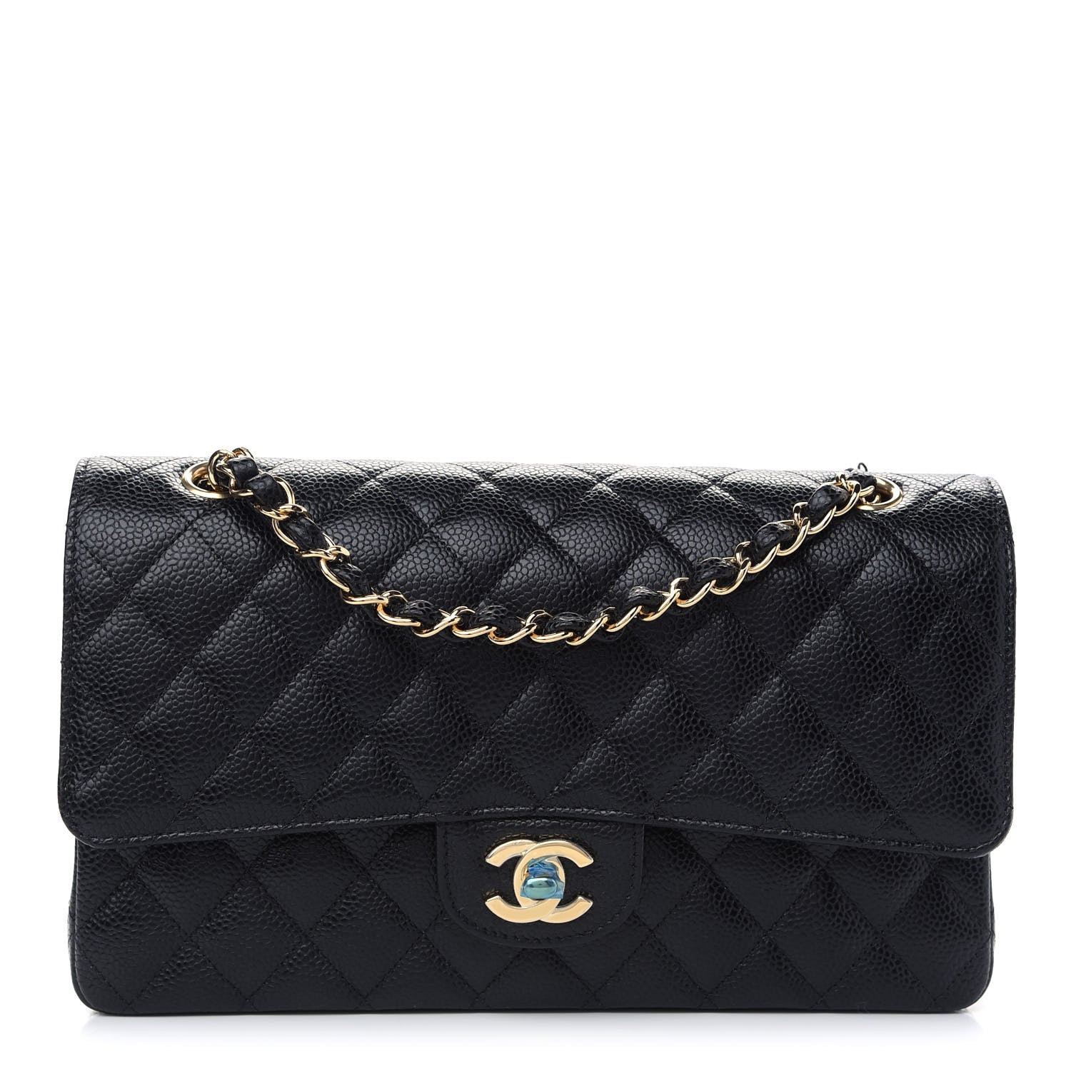 Chanel Caviar Quilted Medium Double Flap Black 1 of 9