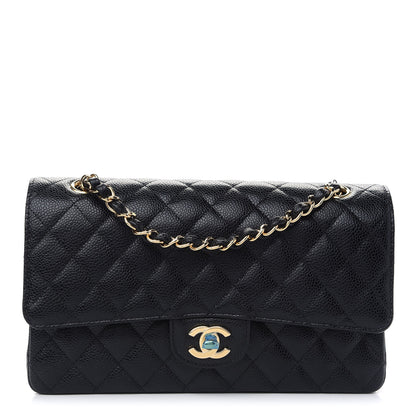 Chanel Caviar Quilted Medium Double Flap Black 1 of 9