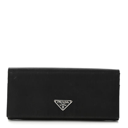 Prada Tessuto Nylon Saffiano Flap Wallet Black 1 of 8