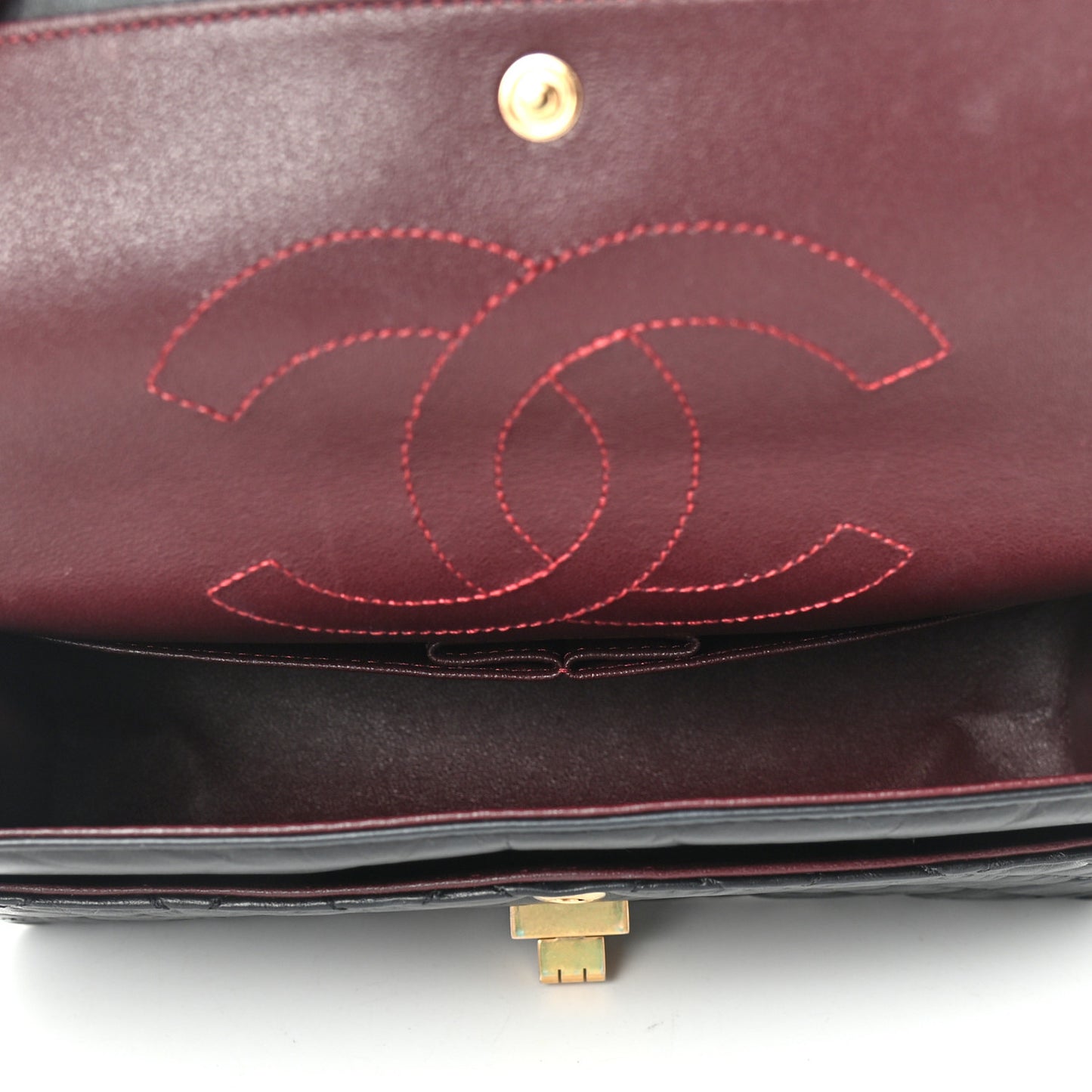 Aged Calfskin Quilted 2.55 Reissue 225 Flap Black