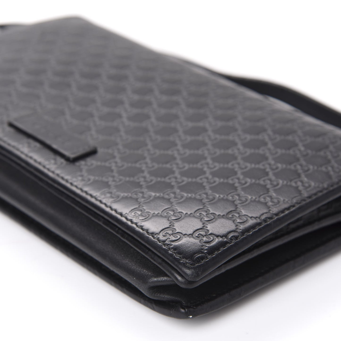 Microguccissima Crossbody Wallet Black