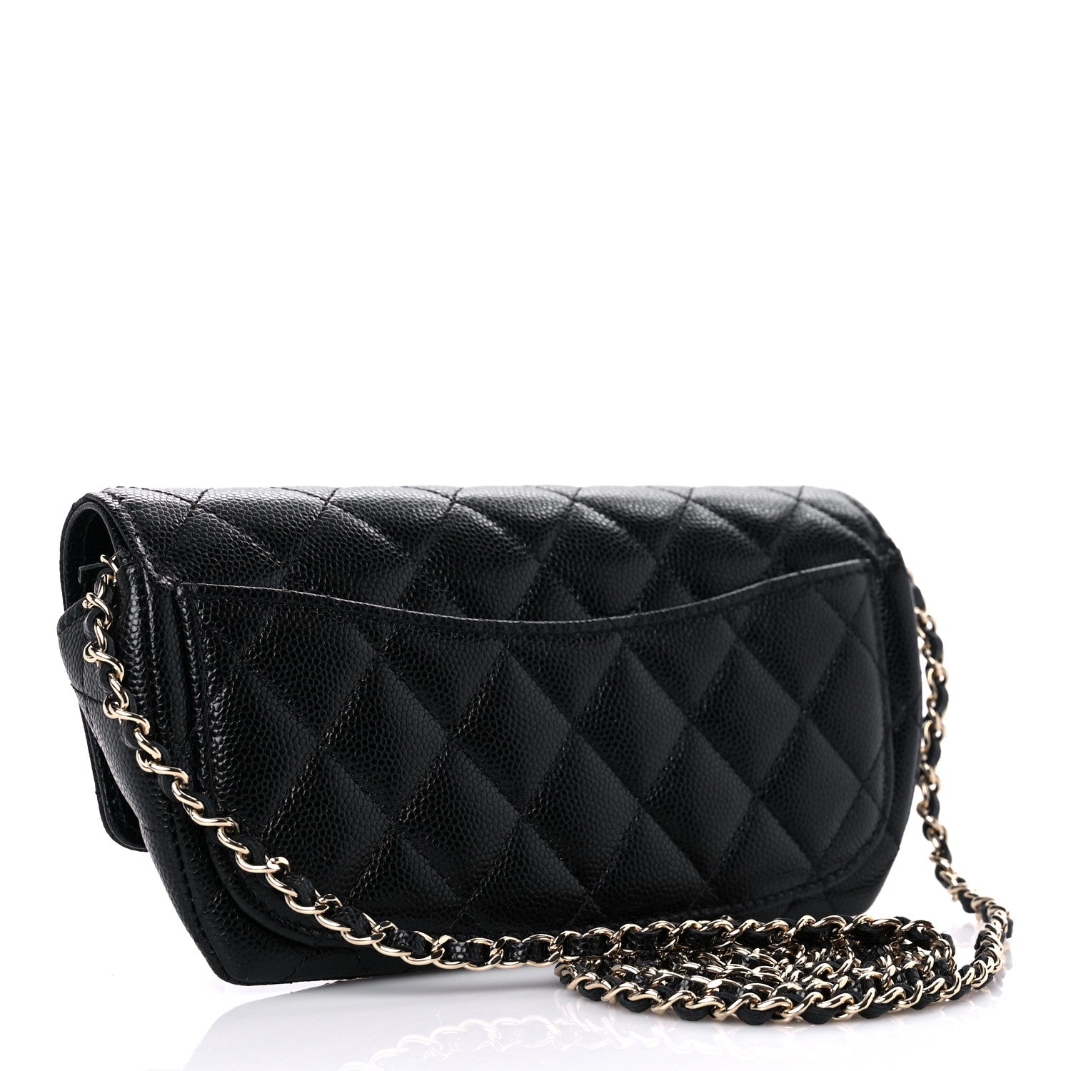 Chanel Caviar Quilted Glasses Case With Chain Black 3 of 11