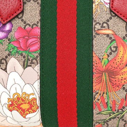 Gucci GG Supreme Monogram Flora Web Small Ophidia Tote Bag Red 12 of 14