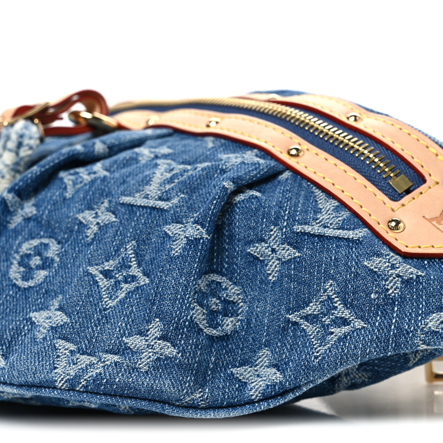 Monogram Denim High Rise Bumbag Blue